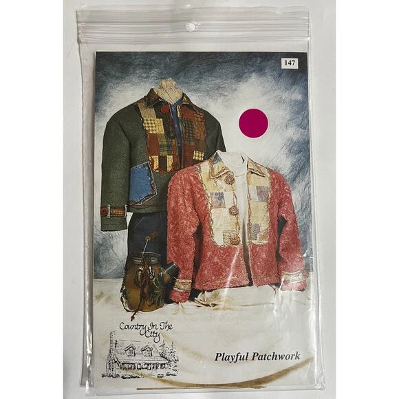 NEW Country In The City-Playful Patchwork Jacket- Pattern and Instructions - Picture 1 of 2
